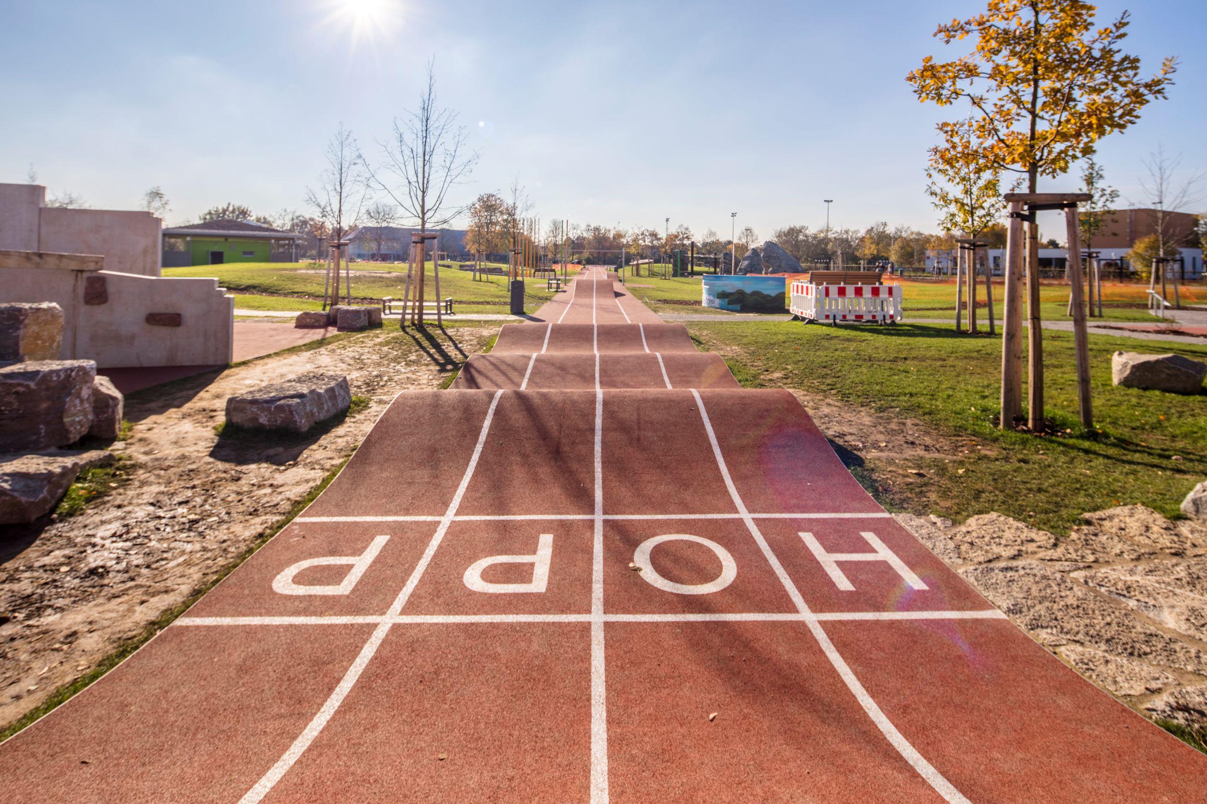 Installation Alla hopp! de Heidelberg avec revêtements à usage sportif de Polytan 