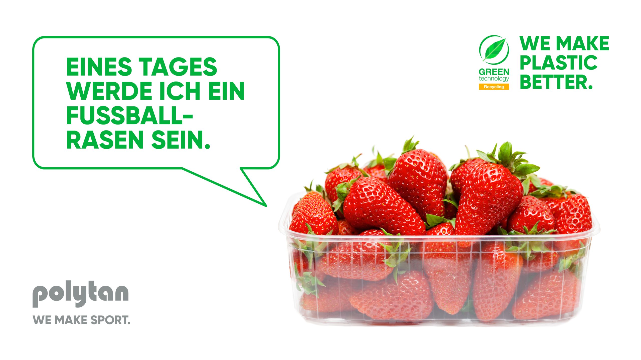 Aus Folienverpackung wird Fußballkunstrasen